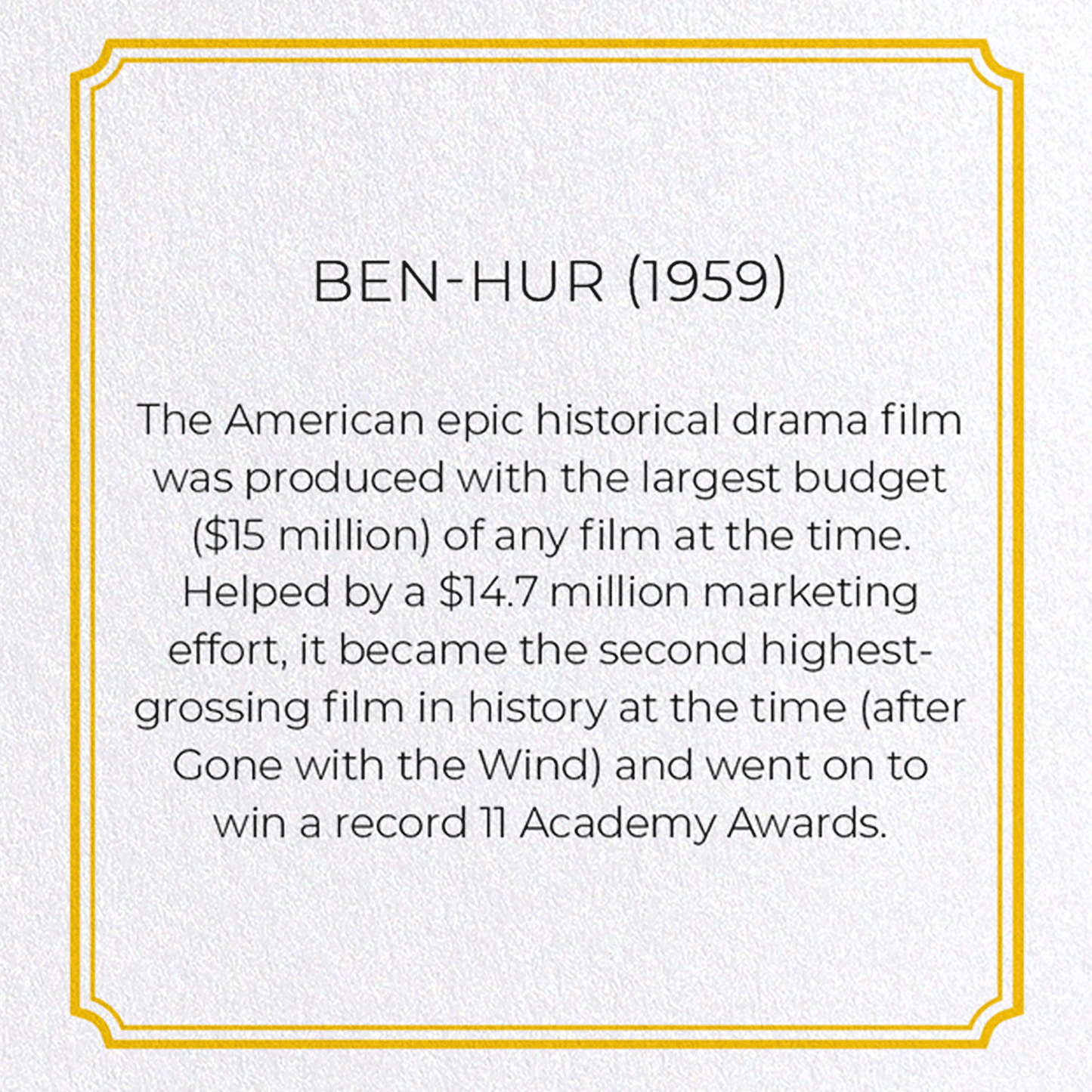 BEN-HUR (1959): Poster Greeting Card