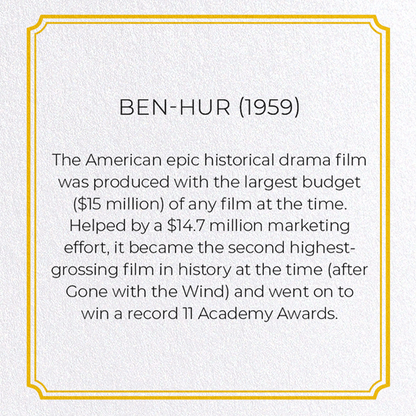 BEN-HUR (1959): Poster Greeting Card