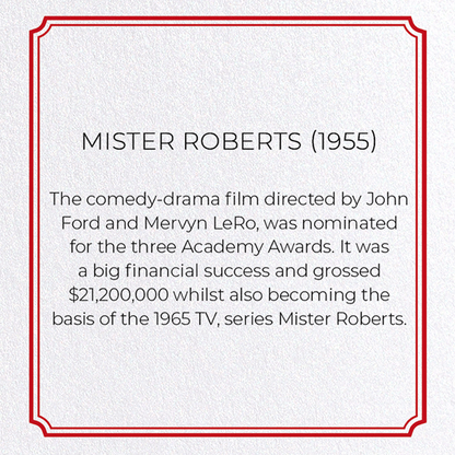 MISTER ROBERTS (1955): Poster Greeting Card