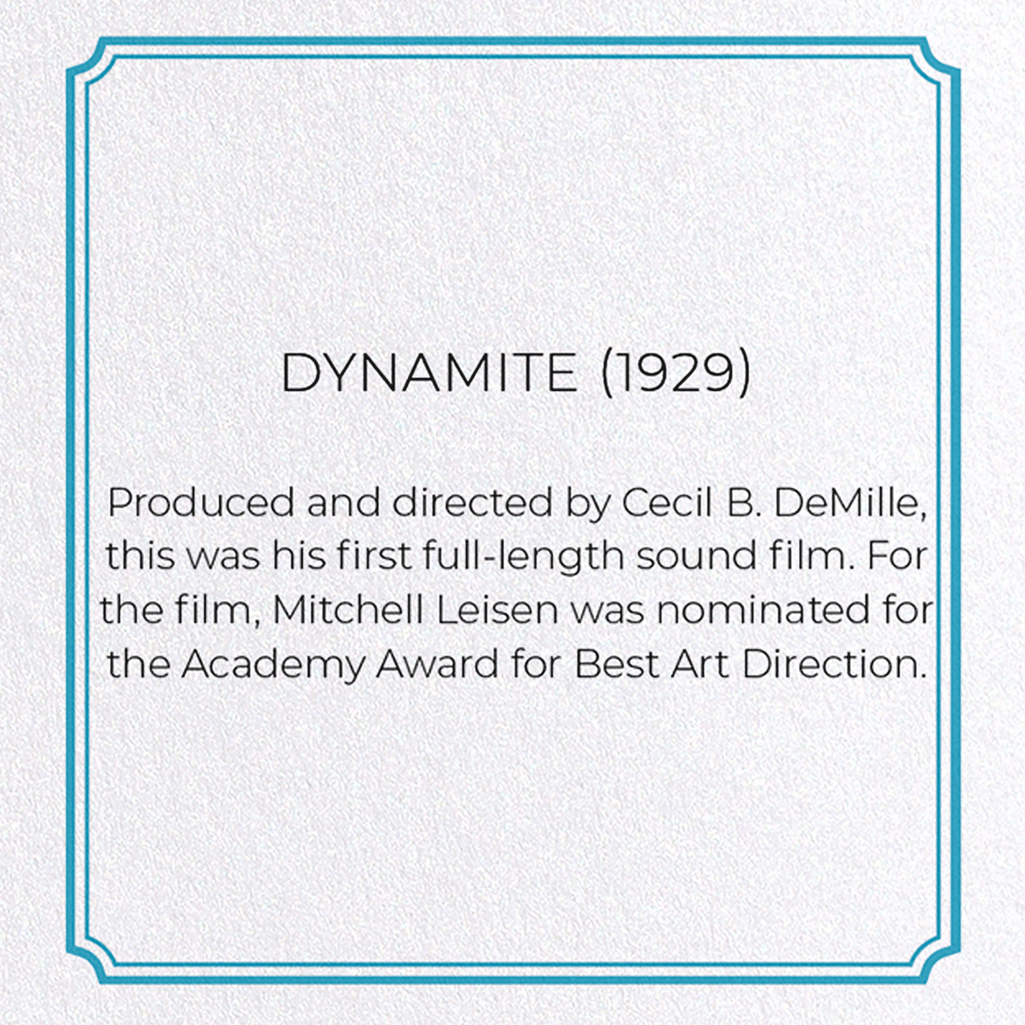 DYNAMITE (1929): Poster Greeting Card