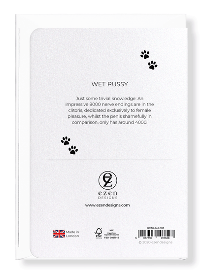 Ezen Designs - Wet pussy - Greeting Card - Back