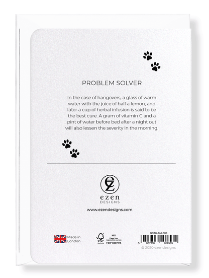 Ezen Designs - Problem solver - Greeting Card - Back
