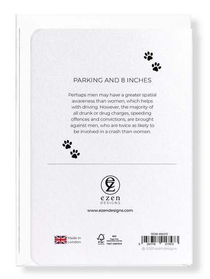 Ezen Designs - Parking and 8 inches - Greeting Card - Back