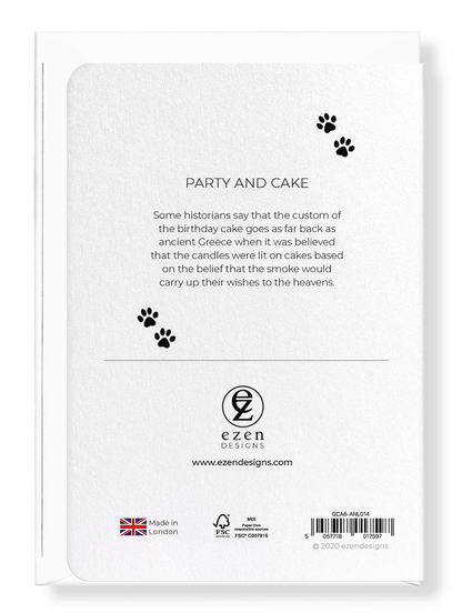 Ezen Designs - Party and cake - Greeting Card - Back