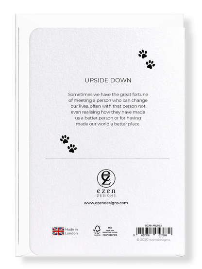 Ezen Designs - Upside down - Greeting Card - Back