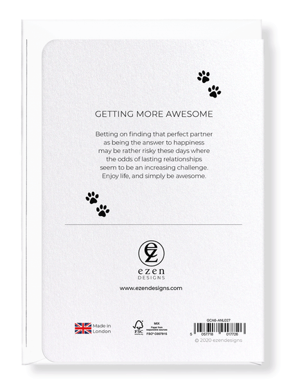 Ezen Designs - Getting more awesome - Greeting Card - Back