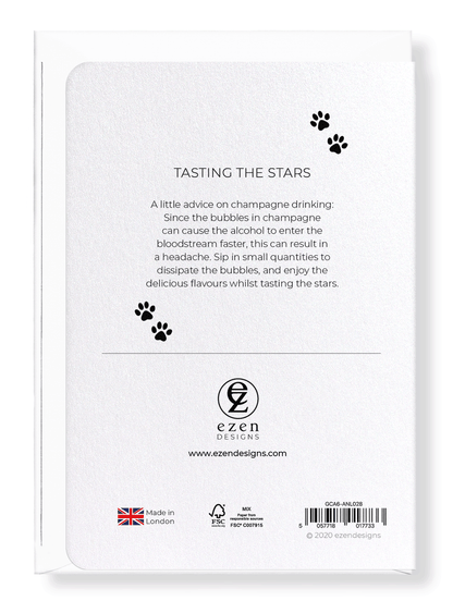 Ezen Designs - Tasting the stars - Greeting Card - Back