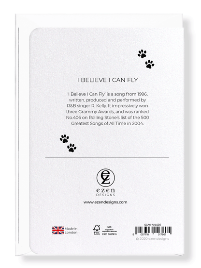 Ezen Designs - I believe I can fly - Greeting Card - Back