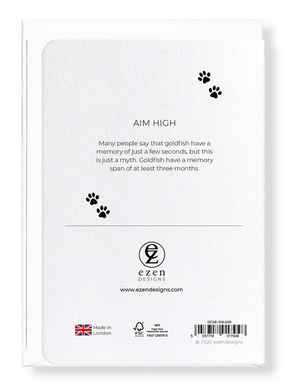 Ezen Designs - Aim high - Greeting Card - Back