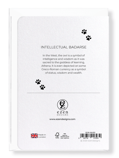 Ezen Designs - Intellectual badarse - Greeting Card - Back