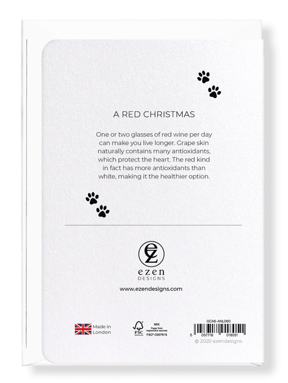Ezen Designs - A red christmas  - Greeting Card - Back