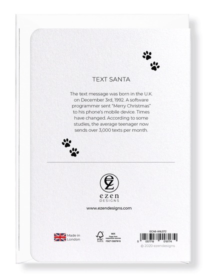 Ezen Designs - Text santa - Greeting Card - Back