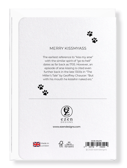 Ezen Designs - Merry kissmyass - Greeting Card - Back