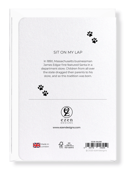 Ezen Designs - Sit on my lap - Greeting Card - Back