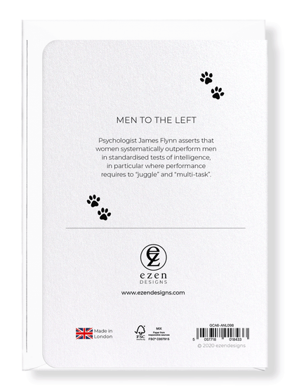 Ezen Designs - Men to the left - Greeting Card - Back