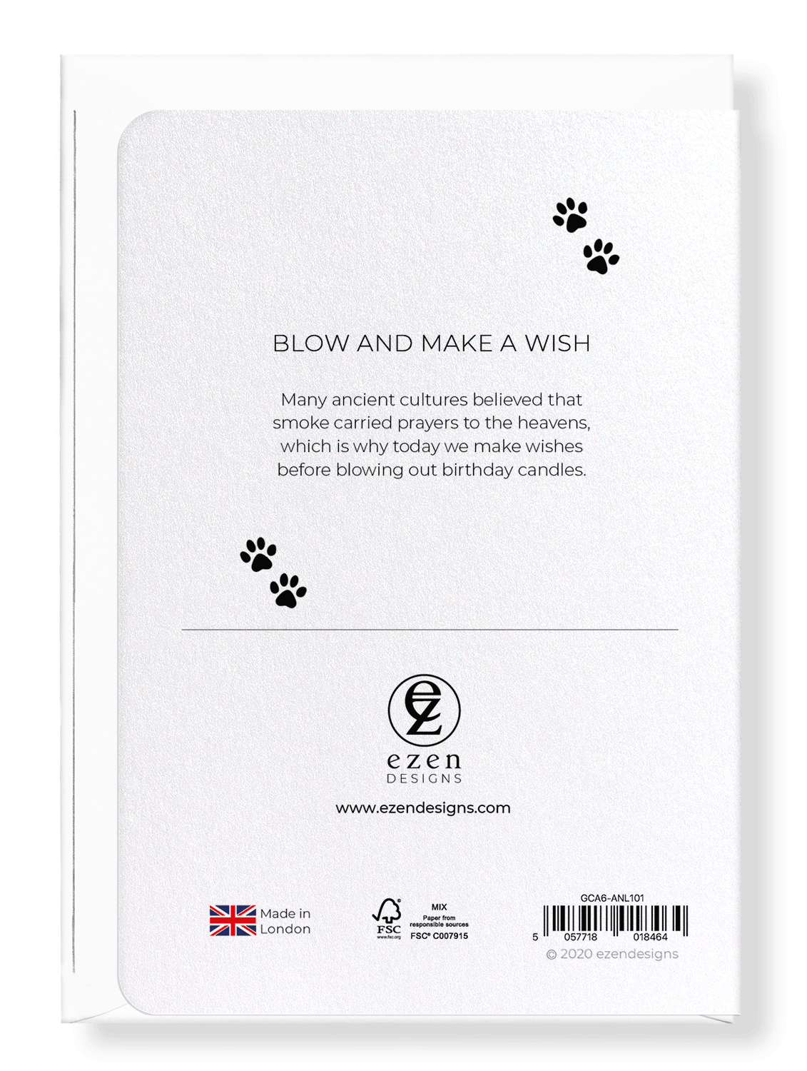 Ezen Designs - Blow and make a wish - Greeting Card - Back
