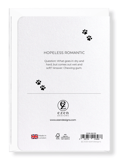 Ezen Designs - Hopeless romantic - Greeting Card - Back