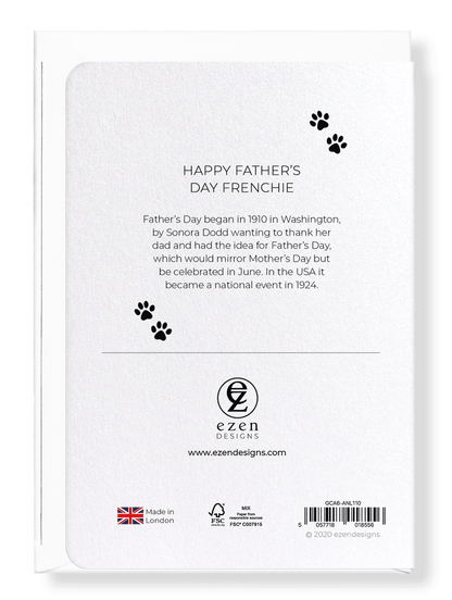 Ezen Designs - Happy father's day frenchie - Greeting Card - Back