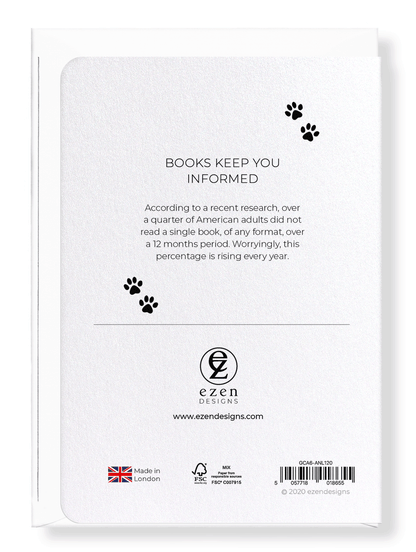 Ezen Designs - Books keep you informed - Greeting Card - Back