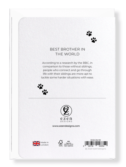 Ezen Designs - Best brother in the world - Greeting Card - Back