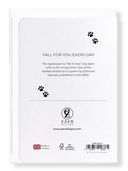 Ezen Designs - Fall for you every day - Greeting Card - Back