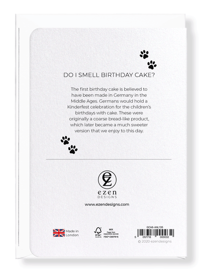 Ezen Designs - Do I smell birthday cake? - Greeting Card - Back