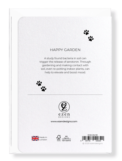 Ezen Designs - Happy garden - Greeting Card - Back