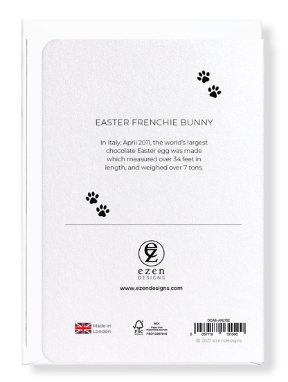 Ezen Designs - Easter Frenchie Bunny - Greeting Card - Back