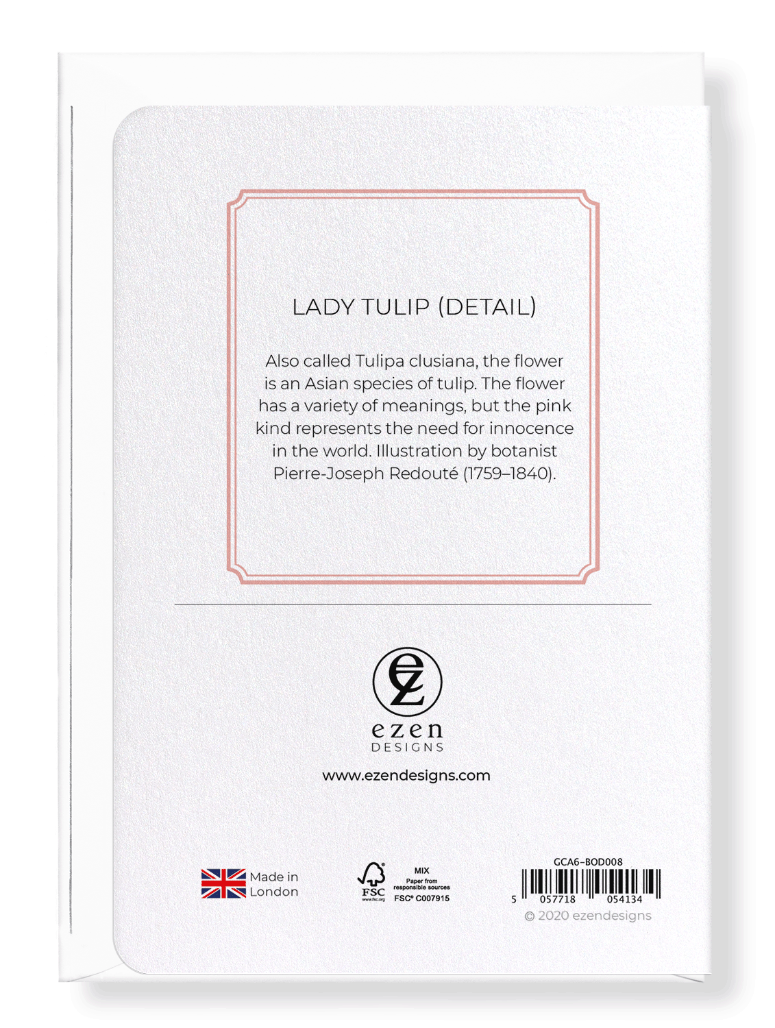 LADY TULIP: Botanical Greeting Card