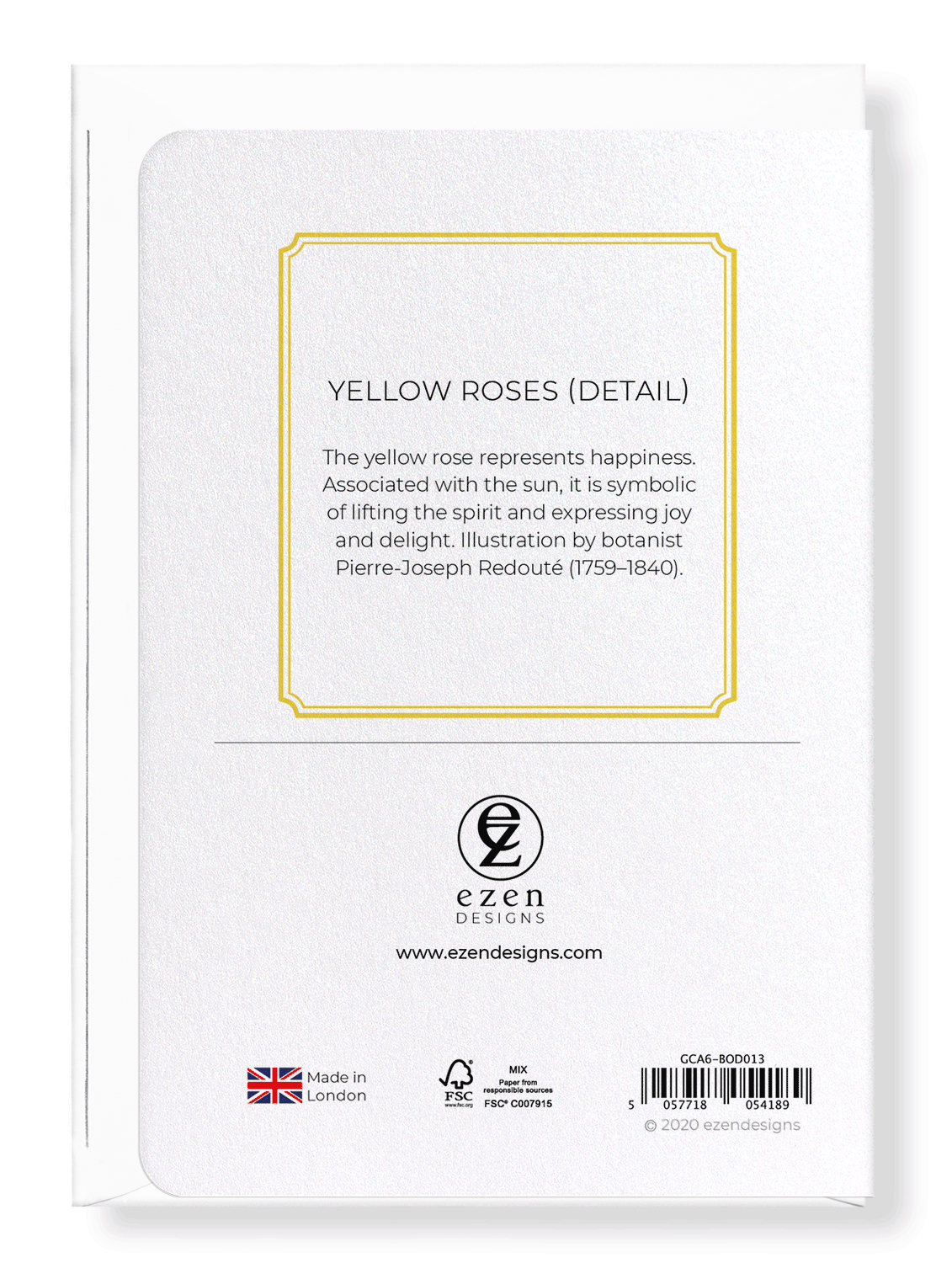 YELLOW ROSES: Botanical Greeting Card