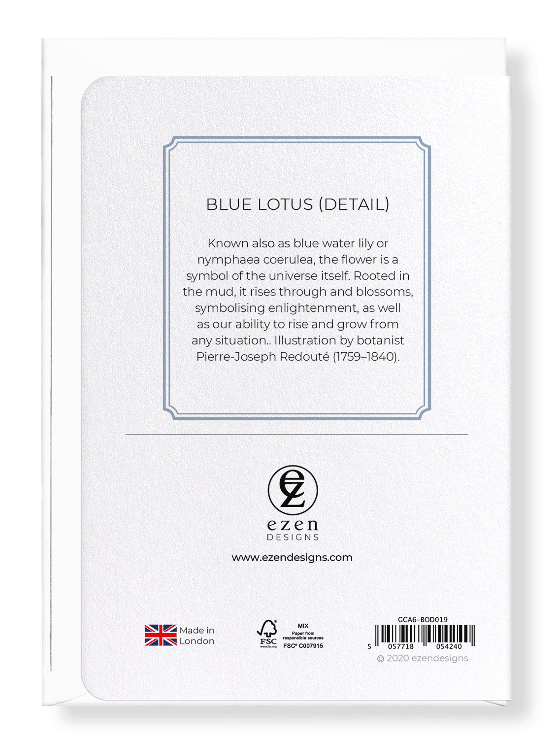 BLUE LOTUS: Botanical Greeting Card