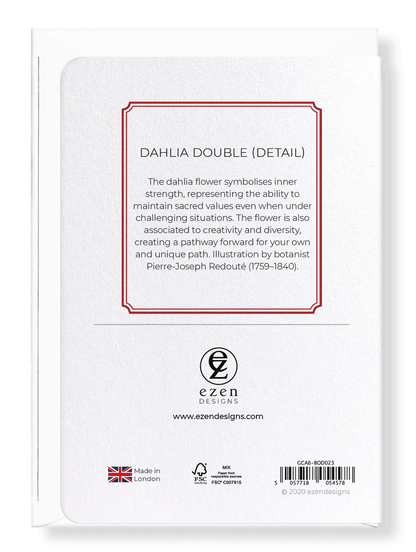 DAHLIA DOUBLE: Botanical Greeting Card