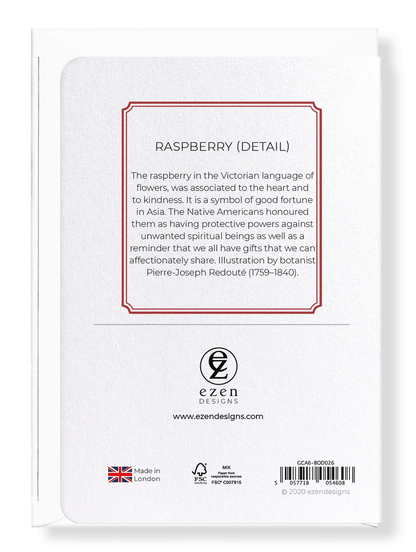 RASPBERRY: Botanical Greeting Card
