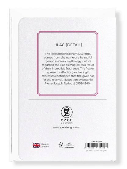 LILAC: Botanical Greeting Card