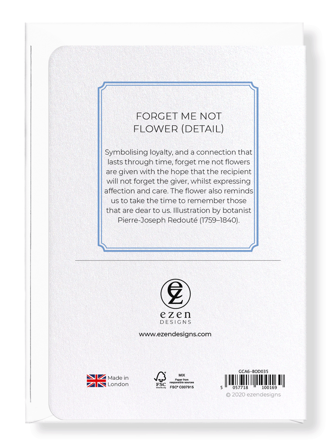 FORGET ME NOT FLOWER: Botanical Greeting Card