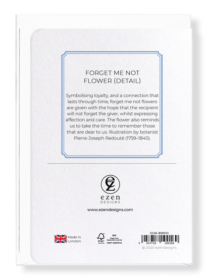 FORGET ME NOT FLOWER: Botanical Greeting Card
