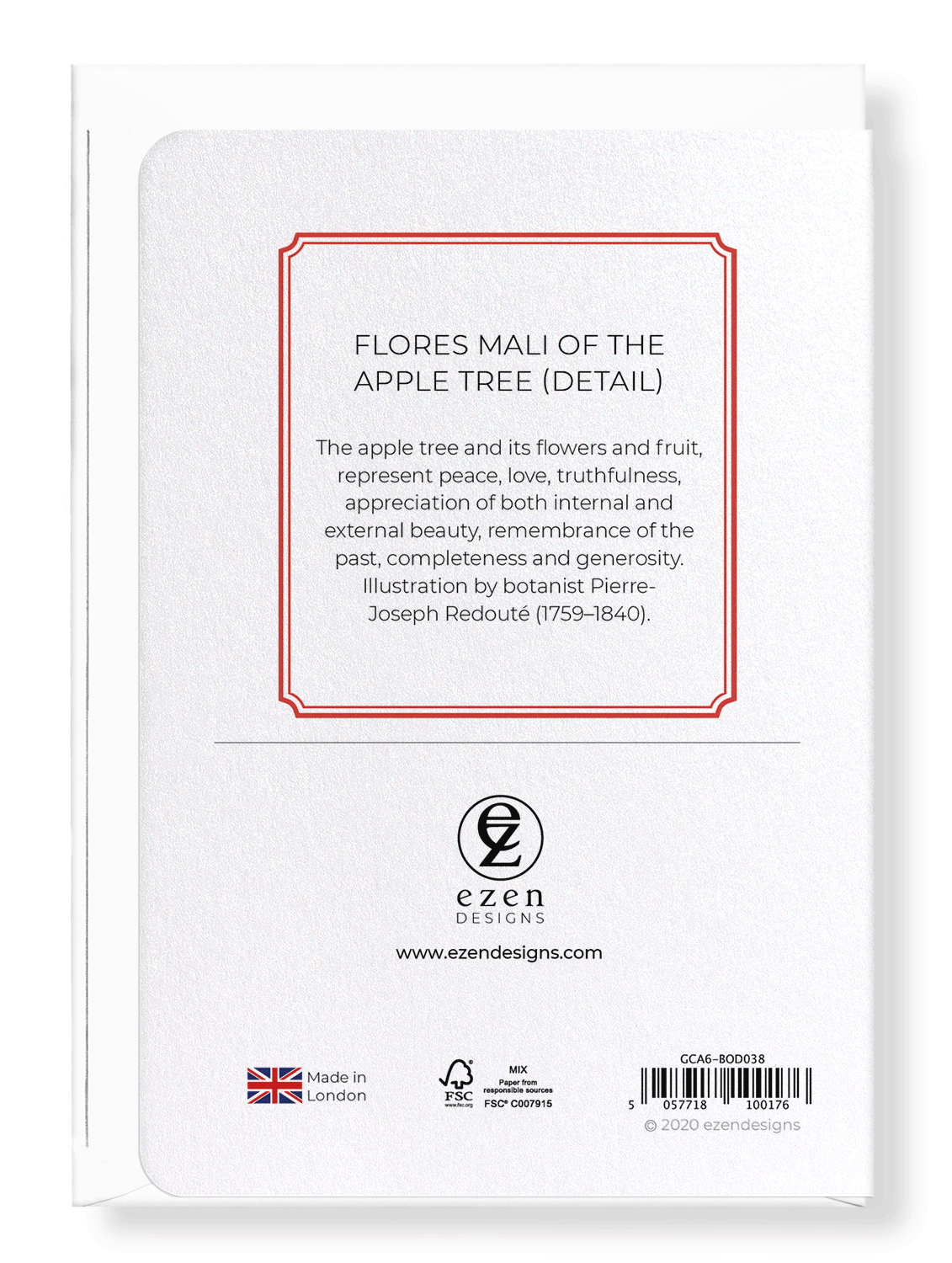 FLORES MALI OF THE APPLE TREE: Botanical Greeting Card