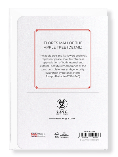 FLORES MALI OF THE APPLE TREE: Botanical Greeting Card