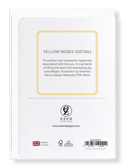 YELLOW ROSES: Botanical Greeting Card