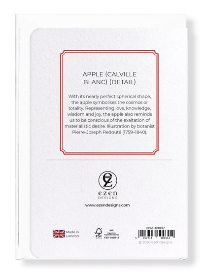 APPLE (CALVILLE BLANC): Botanical Greeting Card