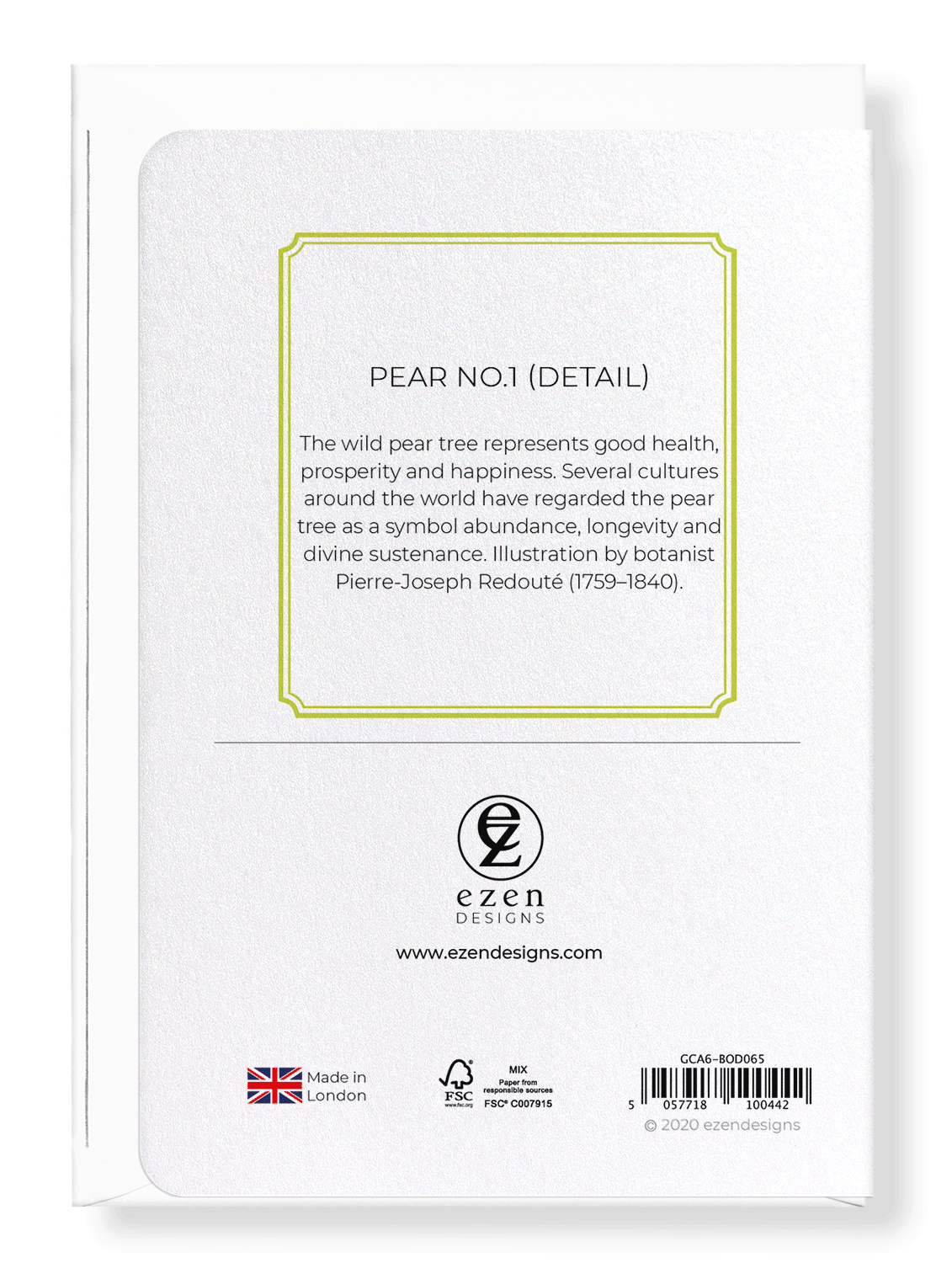 PEAR NO.1: Botanical Greeting Card