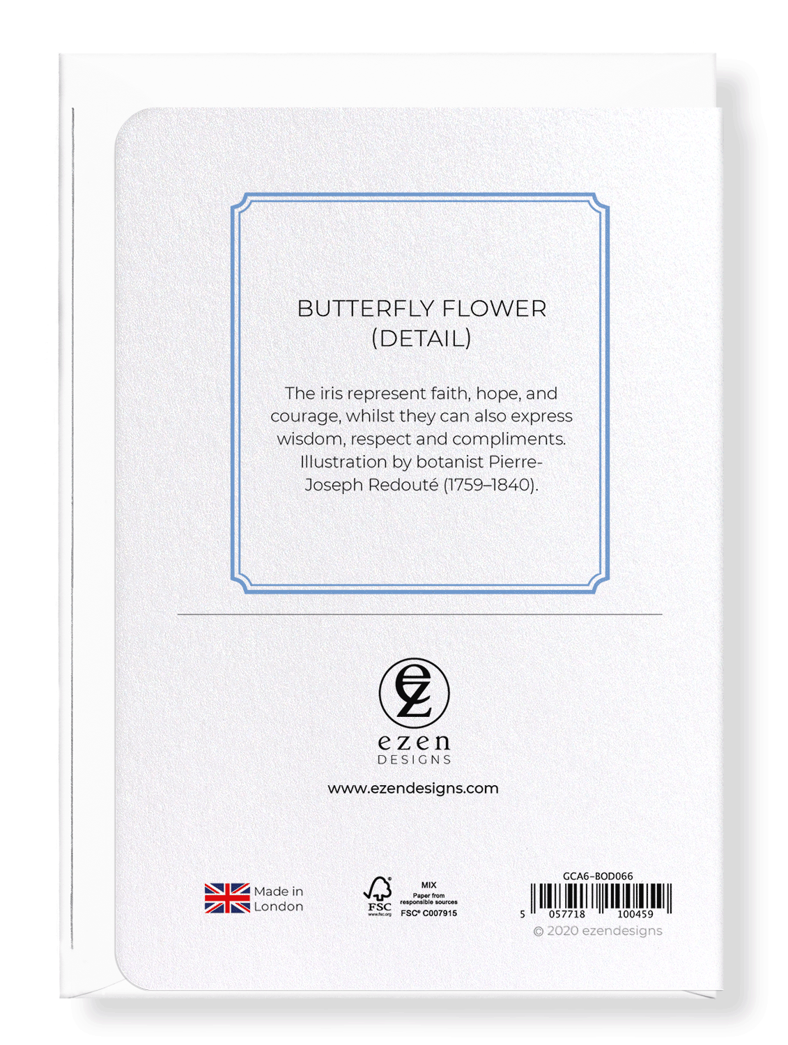 BUTTERFLY FLOWER : Botanical Greeting Card