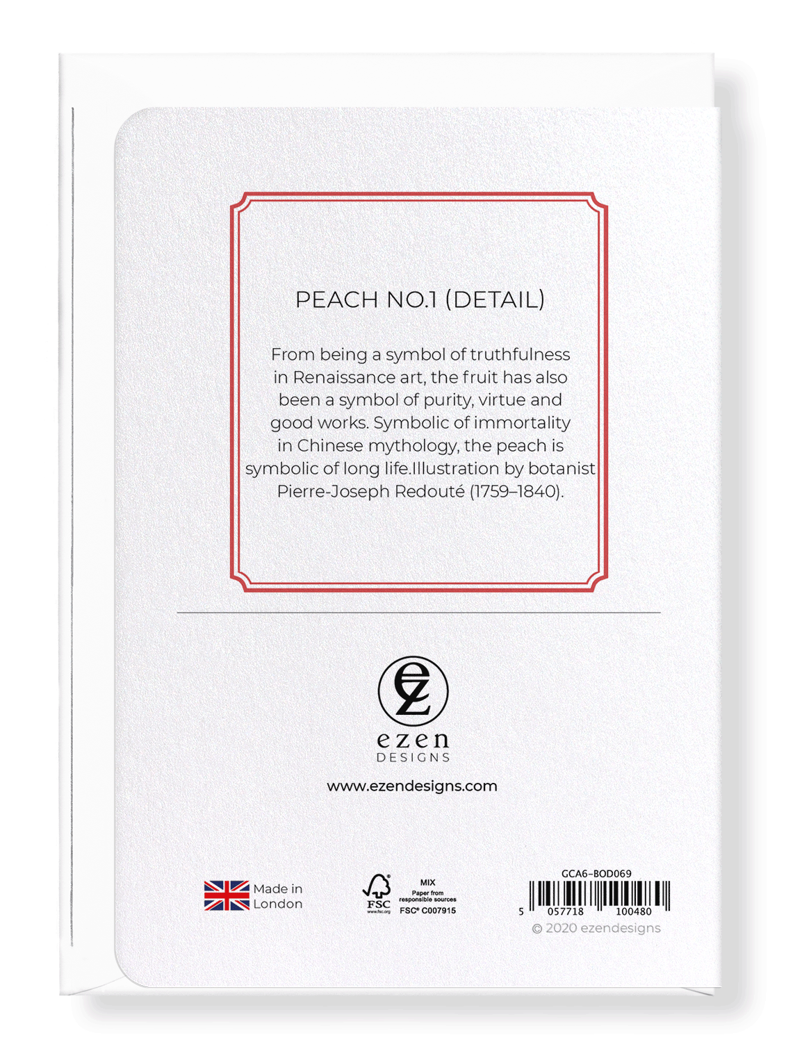 PEACH NO.1: Botanical Greeting Card