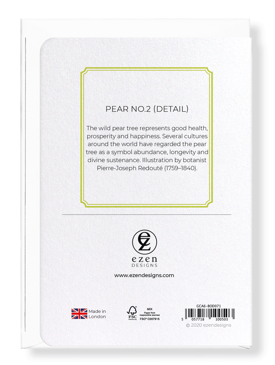 PEAR NO.2: Botanical Greeting Card