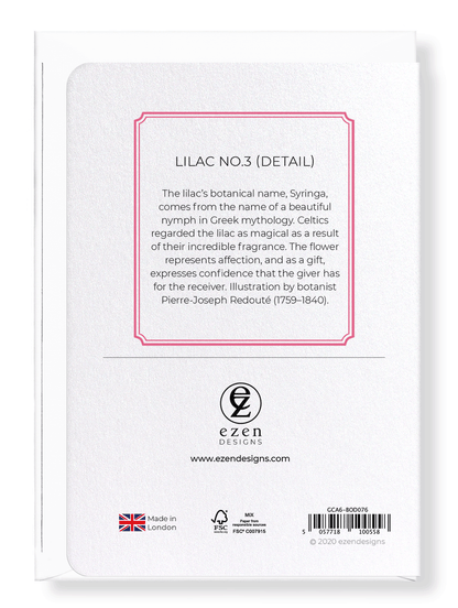 LILAC NO.3: Botanical Greeting Card