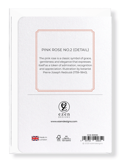 PINK ROSE NO.2: Botanical Greeting Card