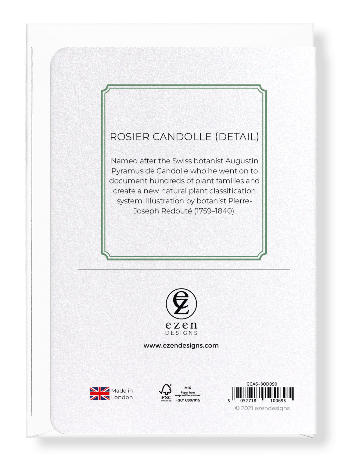 ROSIER CANDOLLE: Botanical Greeting Card