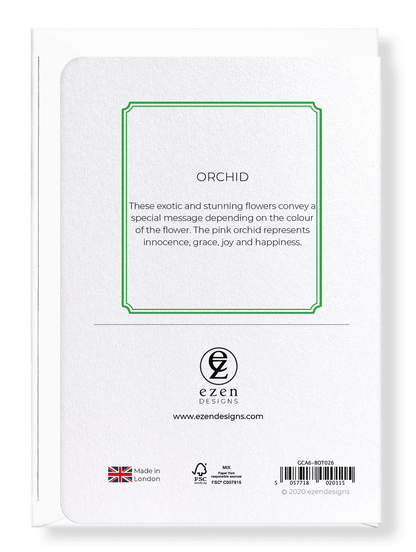Ezen Designs - Orchid - Greeting Card - Back