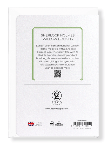 Ezen Designs - Sherlock holmes Willow boughs - Greeting Card - Back