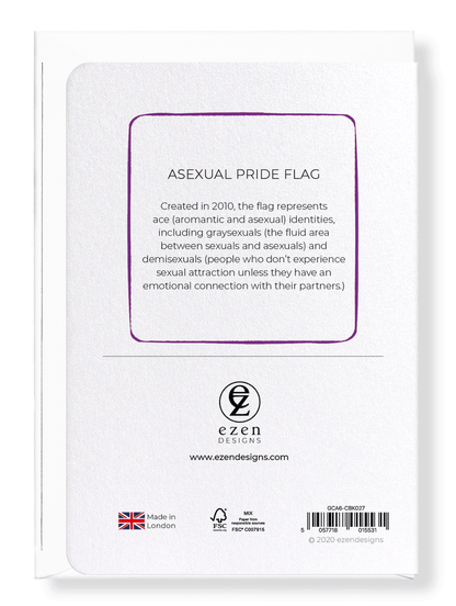 Ezen Designs - Asexual pride flag - Greeting Card - Back